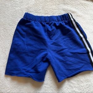 Brandy Melville blue with black white stripes sweatshorts